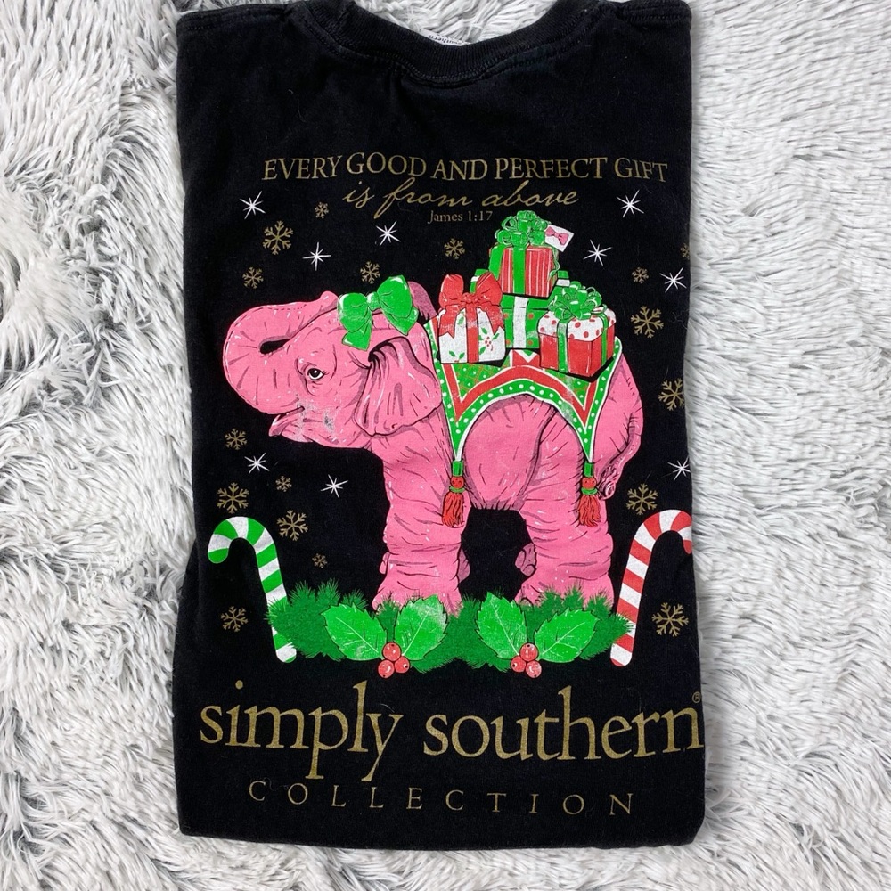 Girls Simply Southern Tee Youth Large 10/12